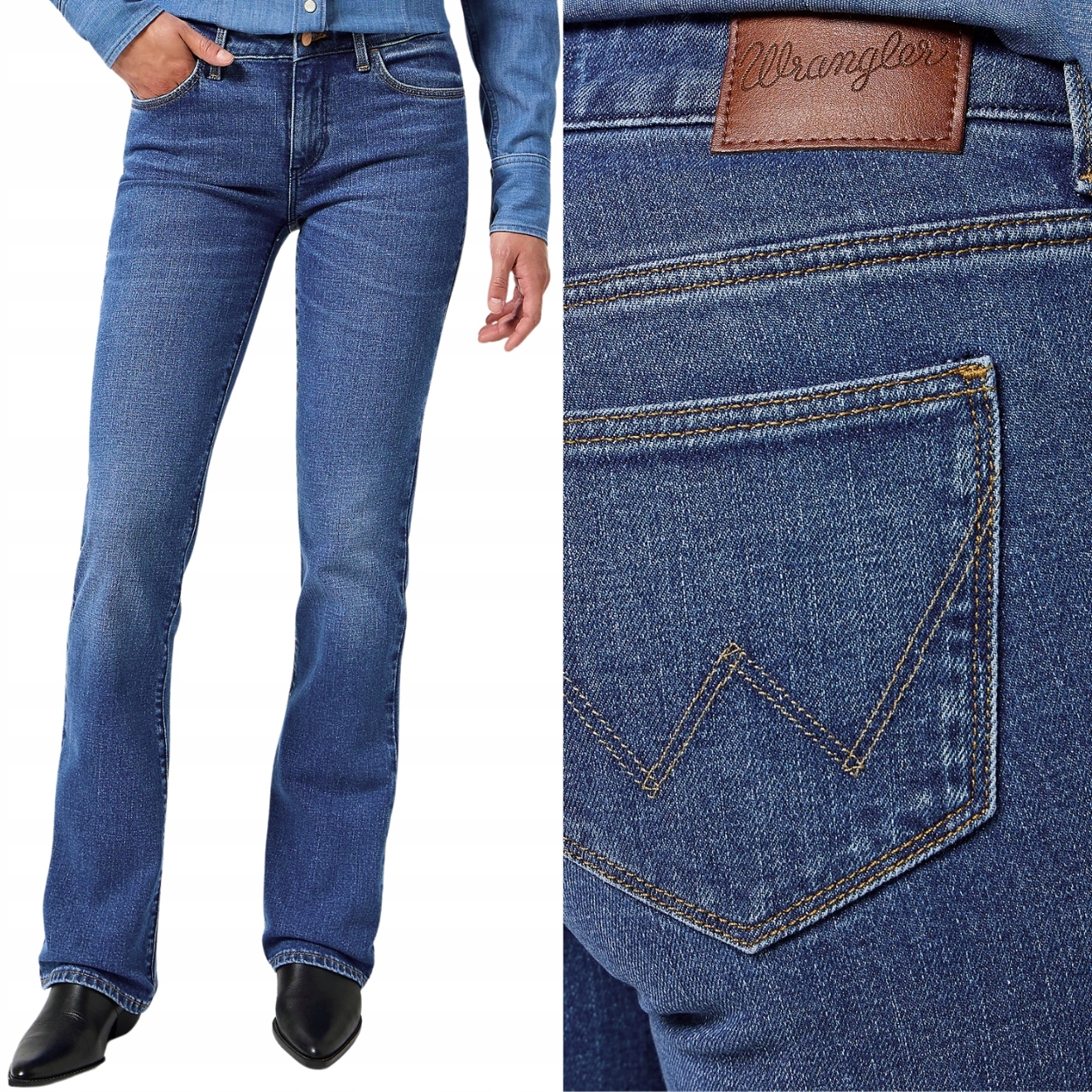 Wrangler Bootcut Lucy rozšiřitelné dámské džínové kalhoty W31 L32