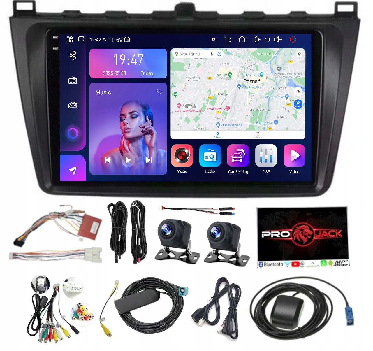 Rádio Navigácia Mazda 6 II 2008-2013 Carplay Android 8/256GB Sim