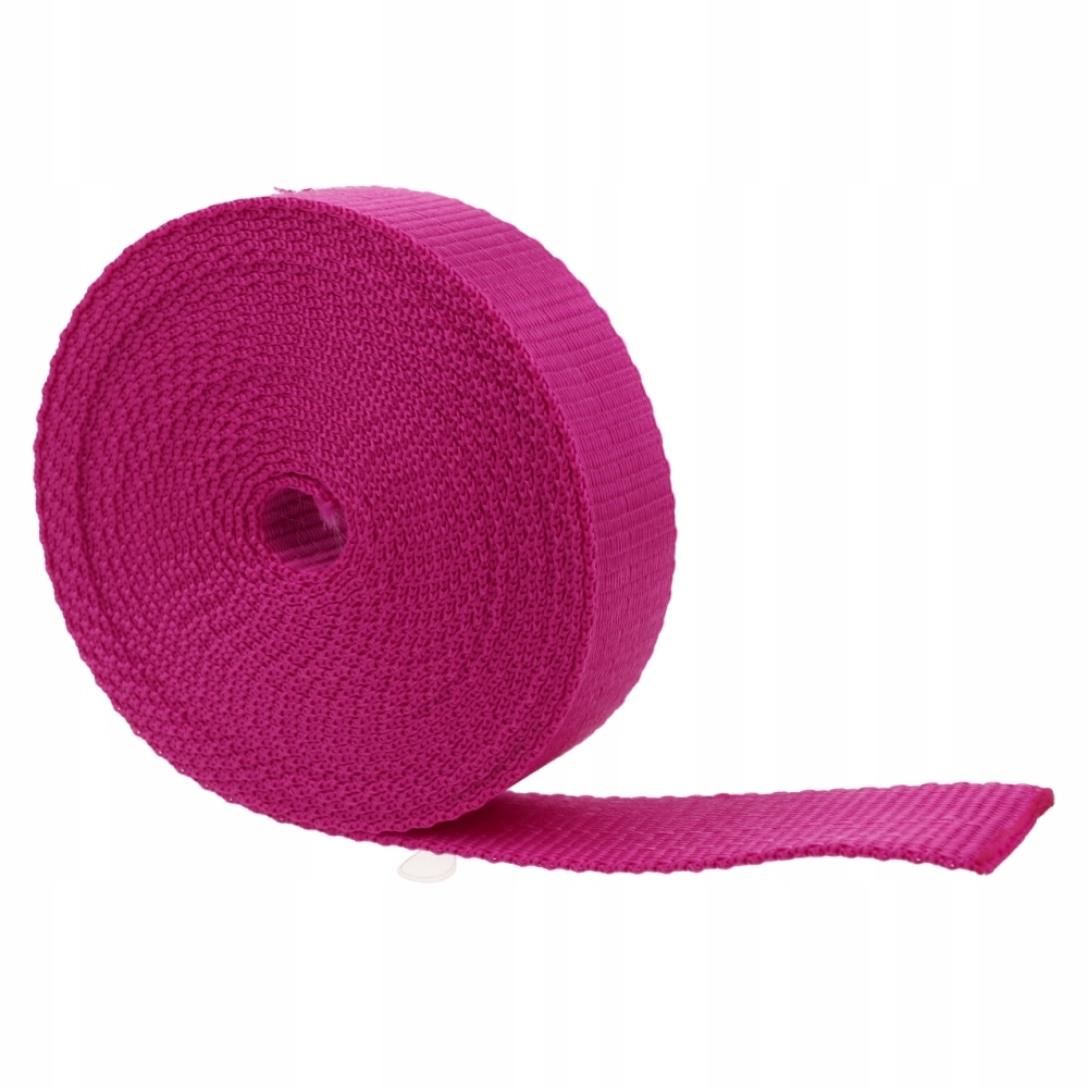 Popruh 25mm Polypropylen 500kg Vodítko Obojek Postroj 50 metrů Fuchsie