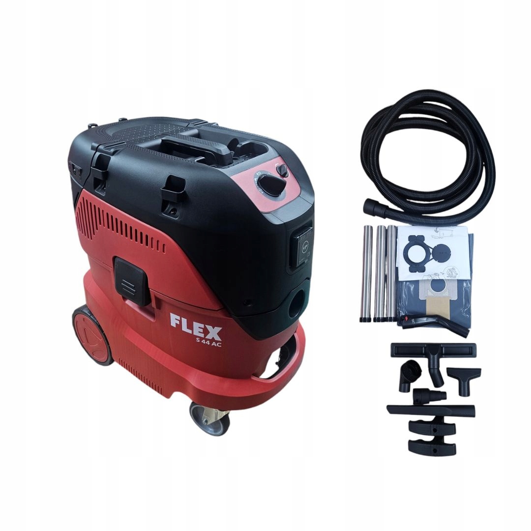 Mocny, bezworkowy odkurzacz przemysłowy Flex S44 L Ac z otrząsaczem