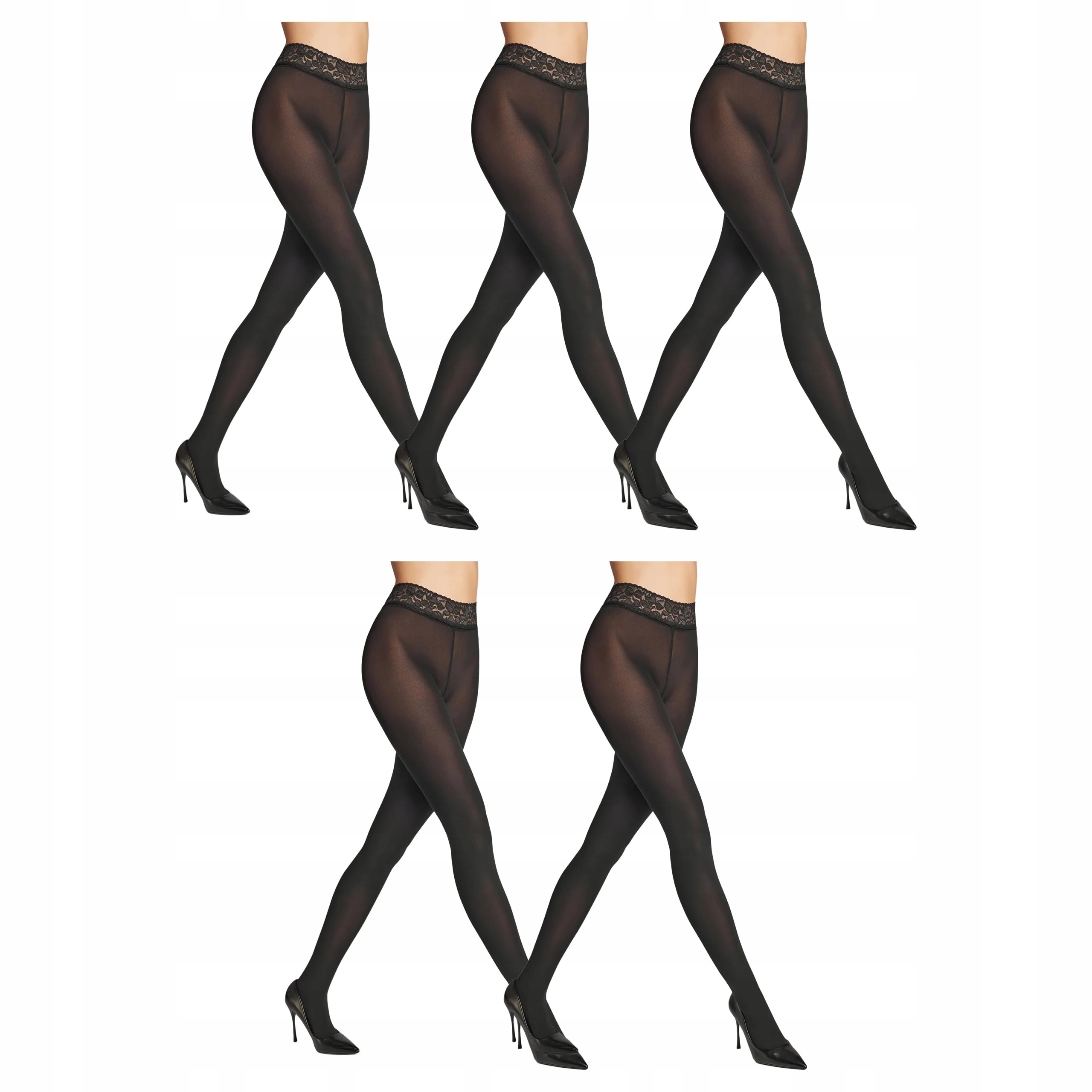 5 x Punčocháče Erotic Vita Bassa 100 den Marilyn Nero 5-XL