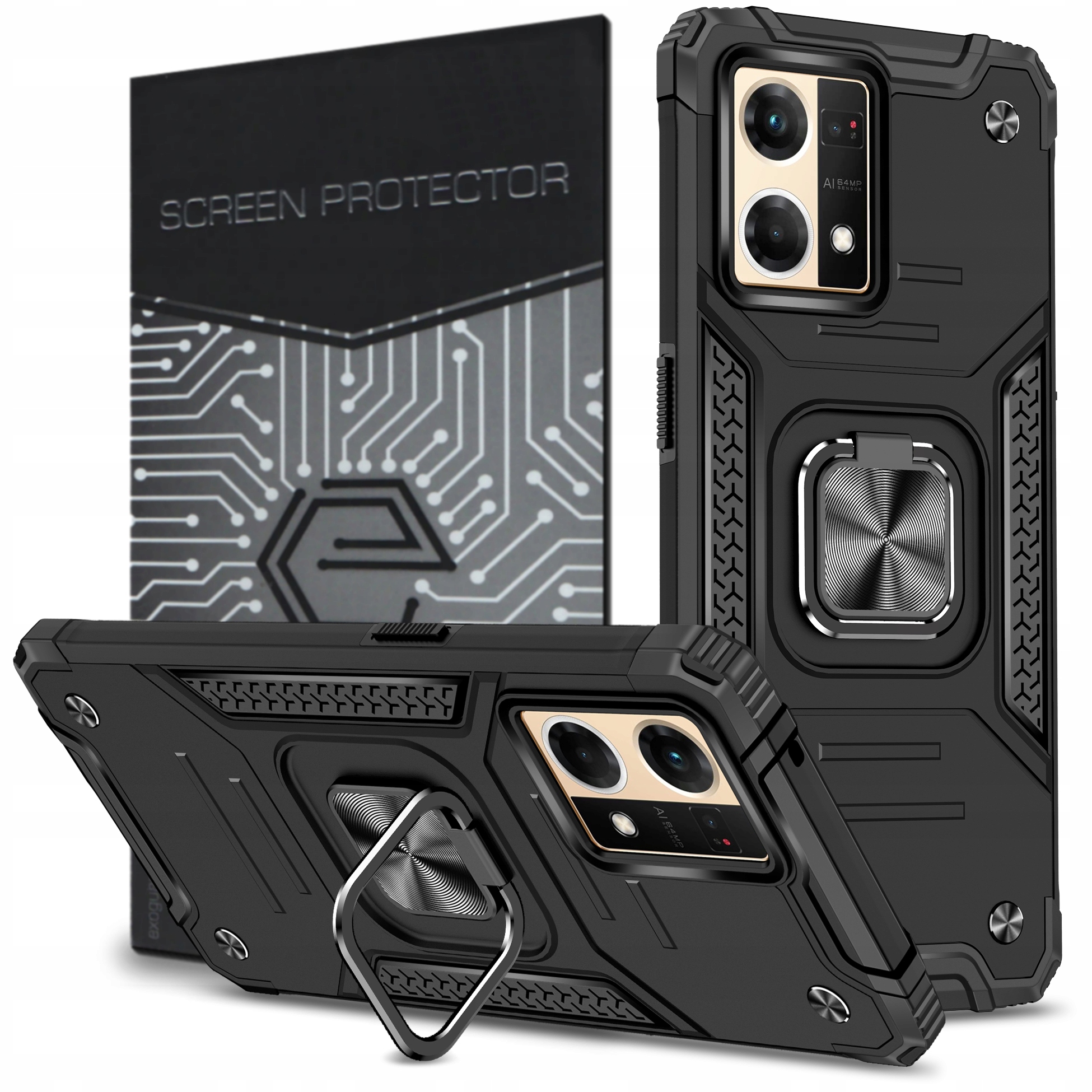 

Obudowa Etui Pancerne Szkło do Oppo Reno 7 (4G)