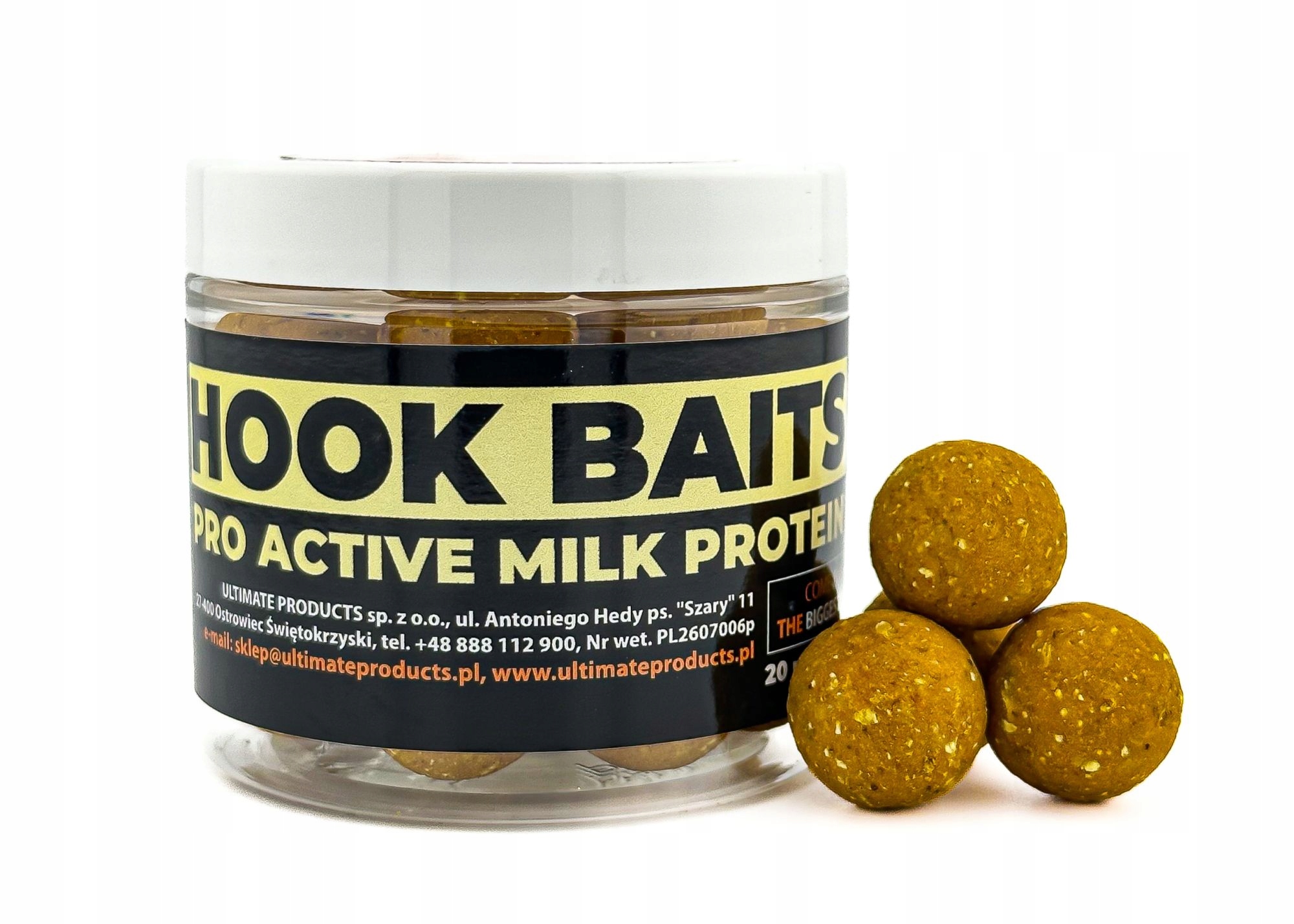 Kulki haczykowe Ultimate Pro Active Milk Protein Hookbaits 24mm 100g
