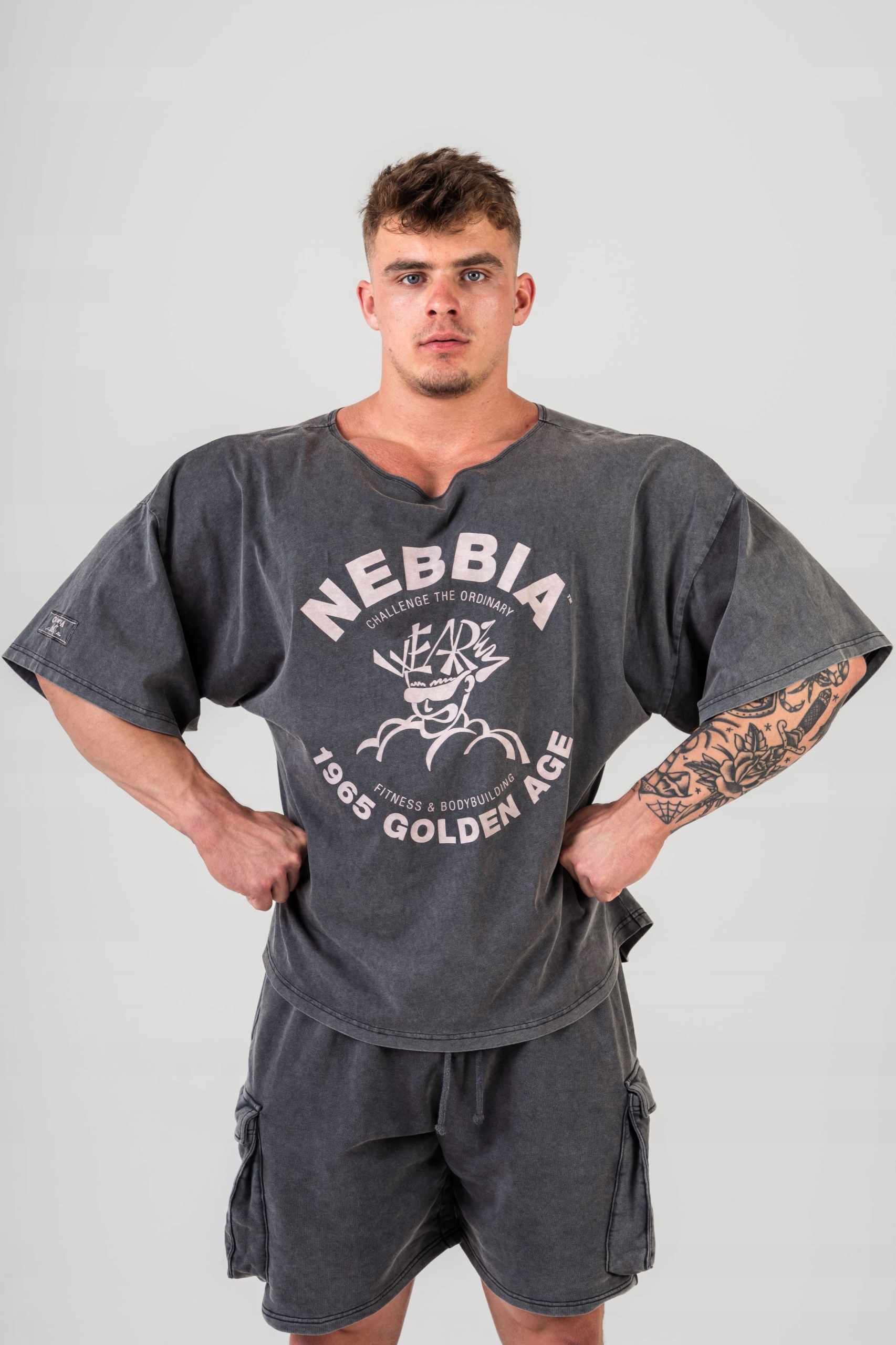 Nebbia x Olympia Rag top Golden Age bluza treningowa 788 r. XXXL szara