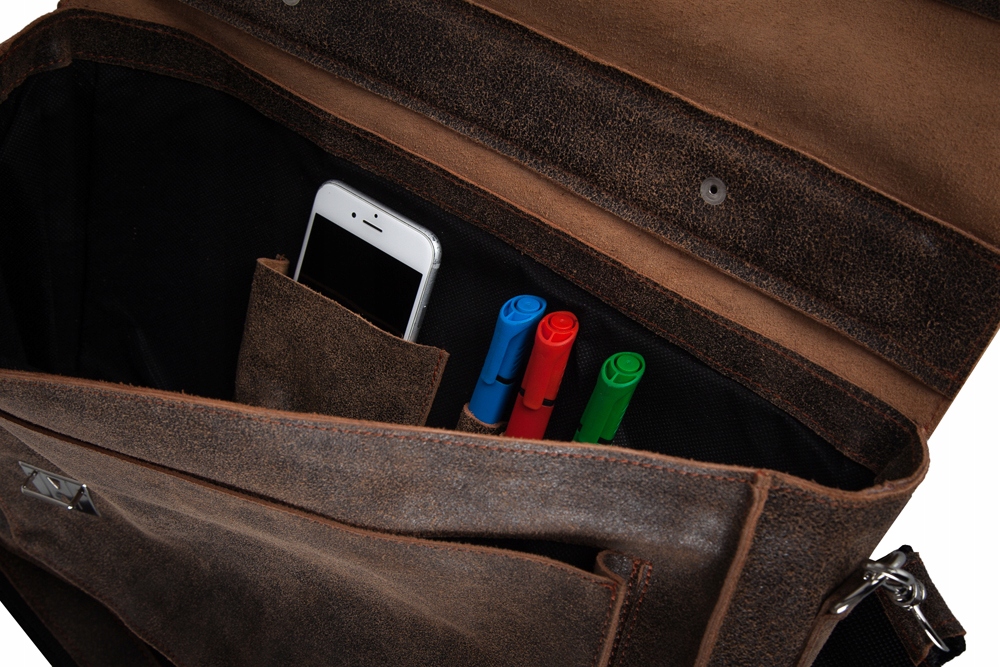 SOLOME, SKÓRZANA TORBA LISTONOSZKA NA RAMIĘ SOLOME Rodzaj na dokumenty