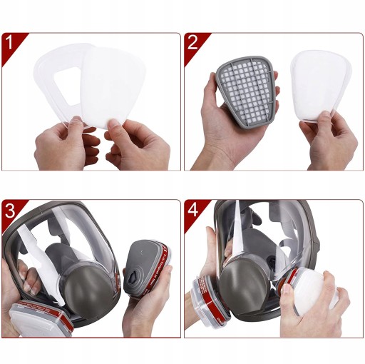 MASKA PEŁNOTWARZOWA PRZECIWPYŁOWA OCHRONA TWARZY Z FILTRAMI LAKIERNICZA Marka Pan i Pani Gadżet