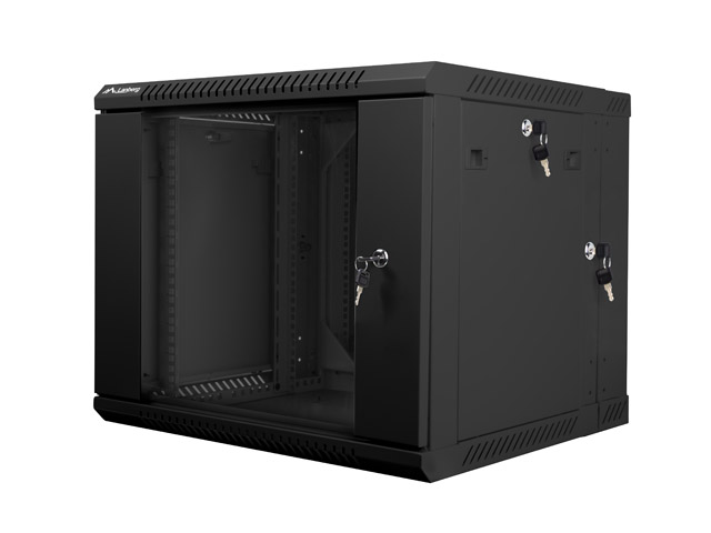 Závesná skriňa Lanberg WF02-6609-10B čierna 19" 9U