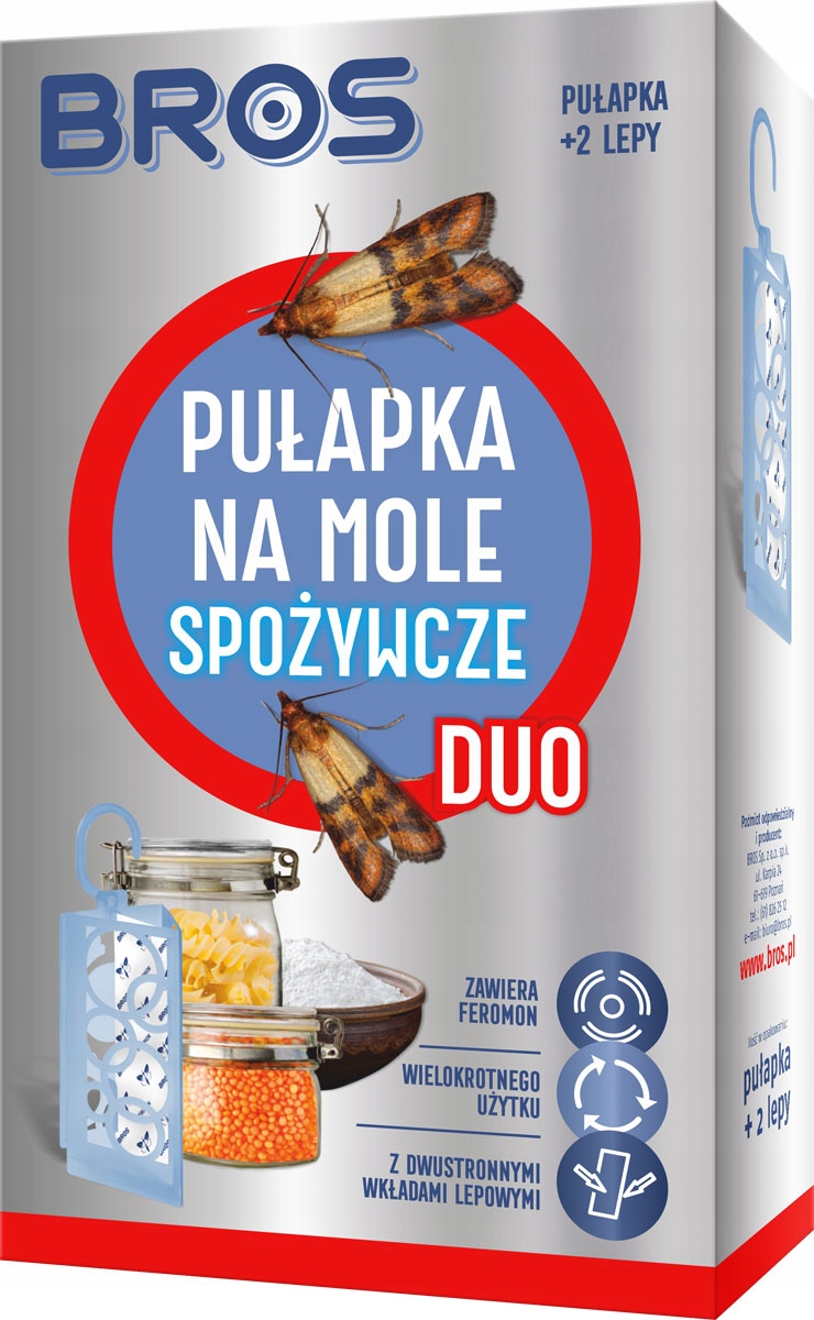 

Pułapka Lep Na Mole Spożywcze Duo 2 Wkłady Bros