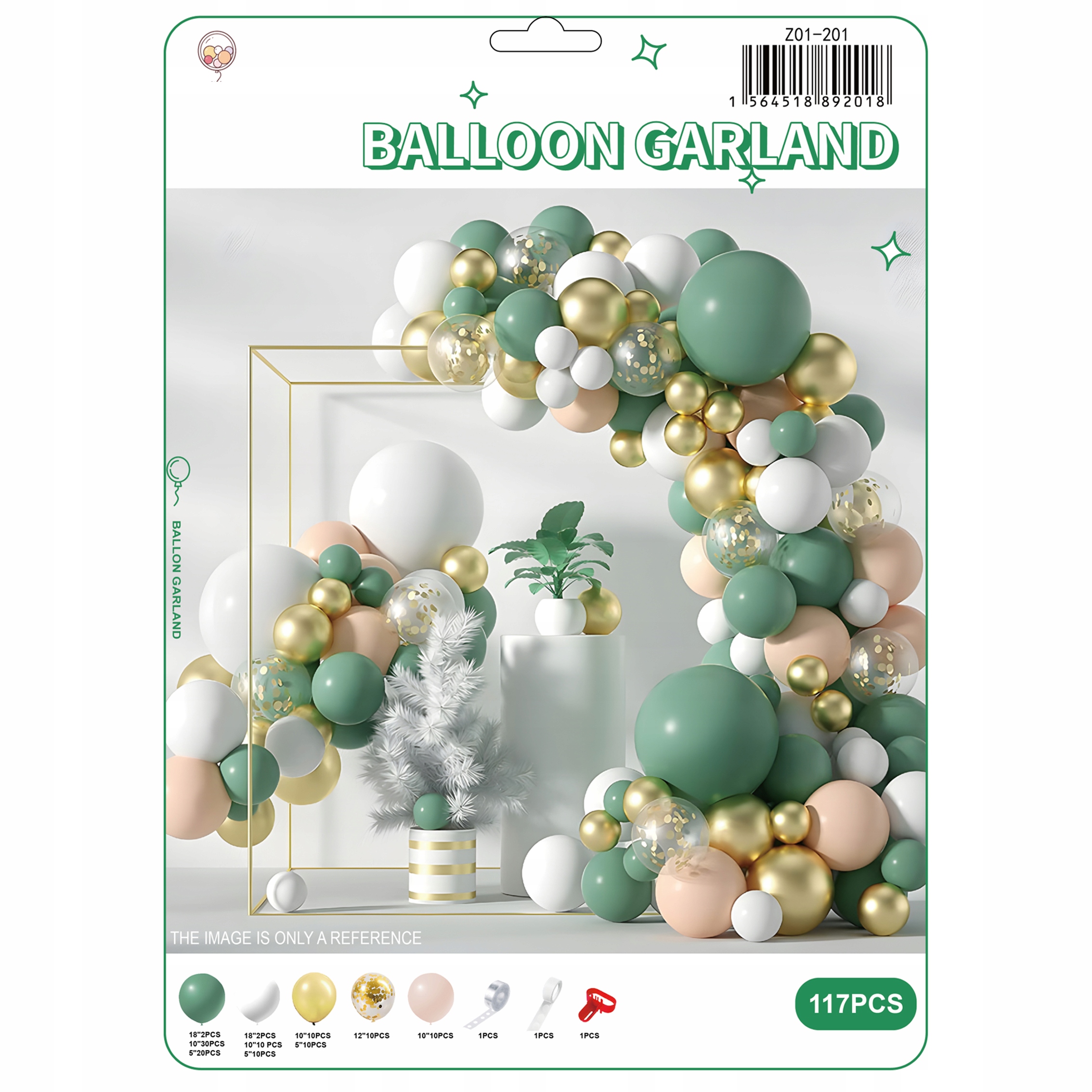 

Balony na Urodziny Duża Girlanda Balonowa 117szt