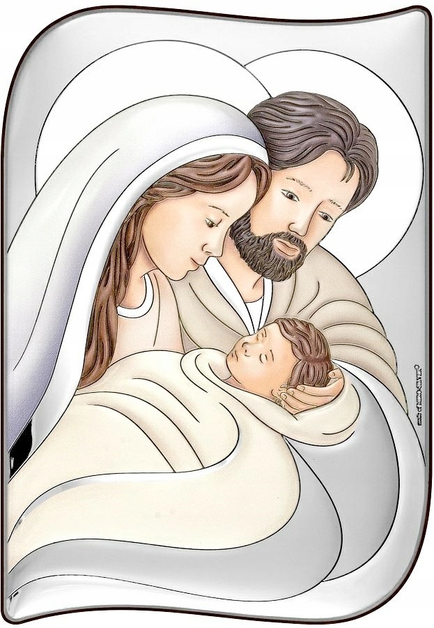 Gravírování Pamětní obraz Svatá rodina Stříbrný obrázek Svatba Křest Svaté Přijímání