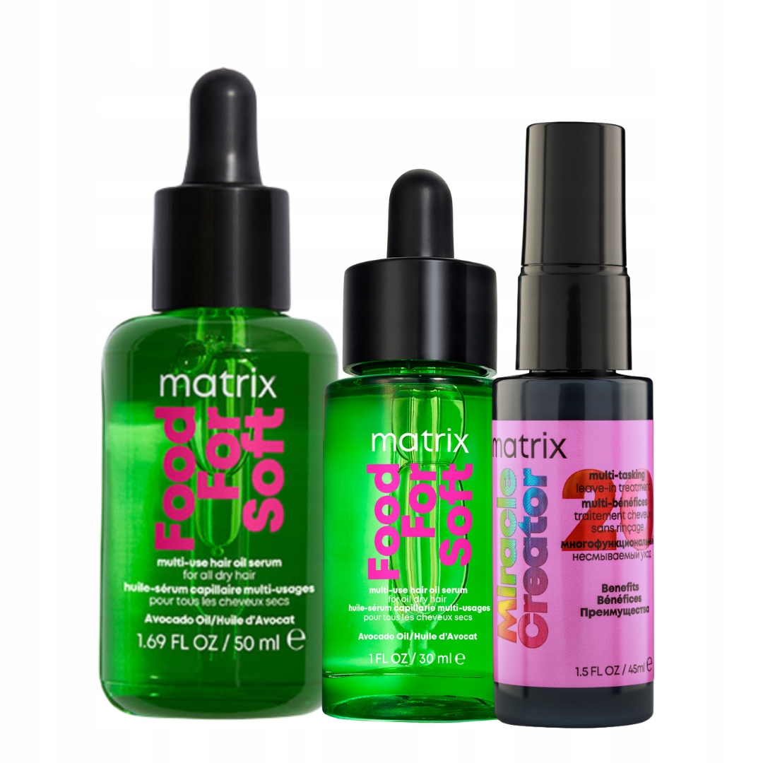 Matrix Food For Soft Nawilżający olejek do włosów suchych 50ml+ Travel Size