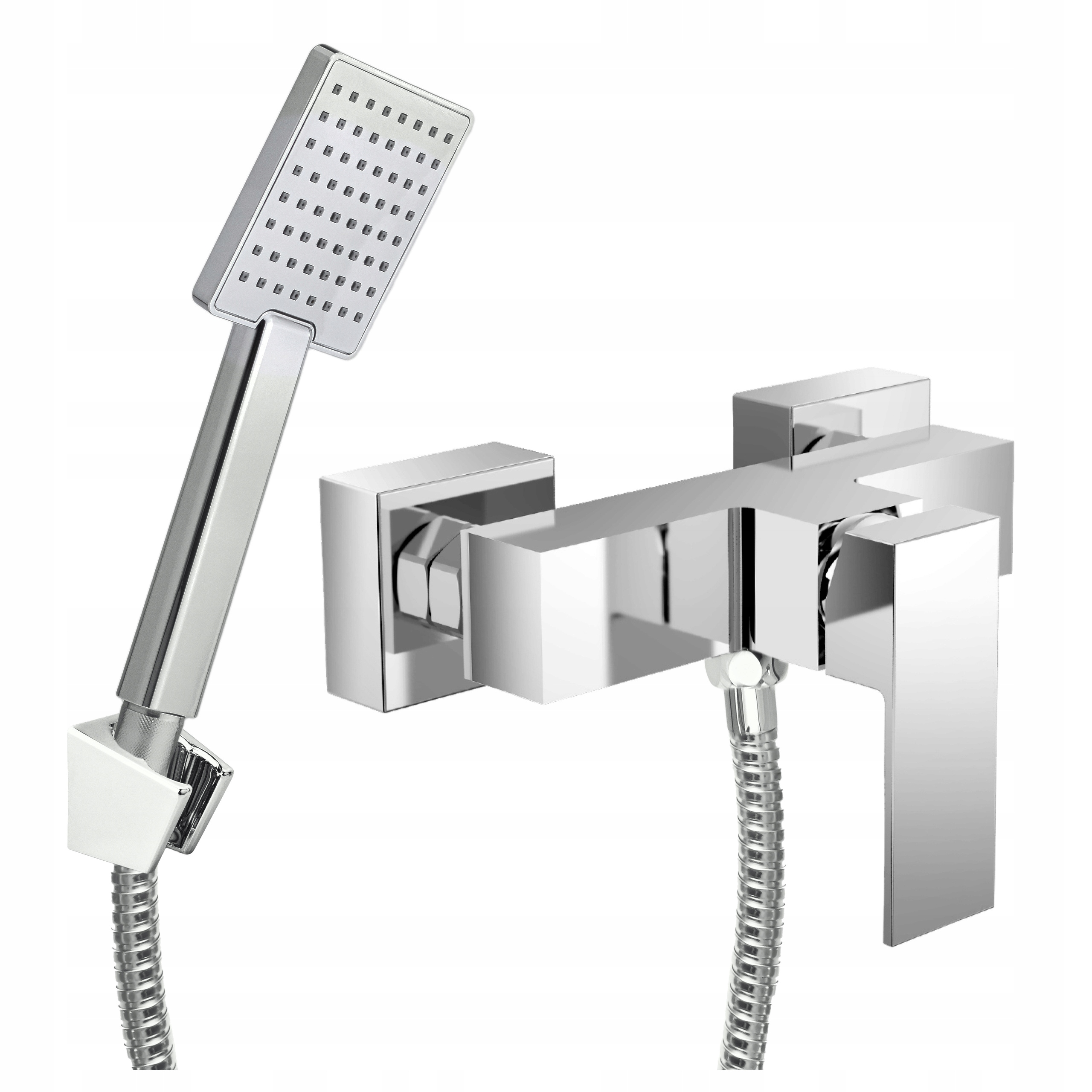 Batéria do sprchy do kabíny štvorcová Caro sprchová súprava, slúchadlá