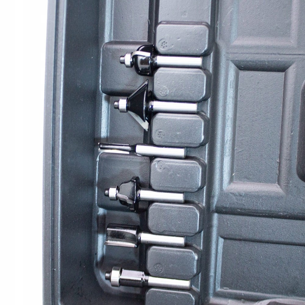 Frezarka górnowrzecionowa krawędziowa 1200W + 12x frezy Zasilanie sieciowe