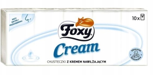 

Foxy Chusteczki Higieniczne Cream 10x10SZ Z Kremem
