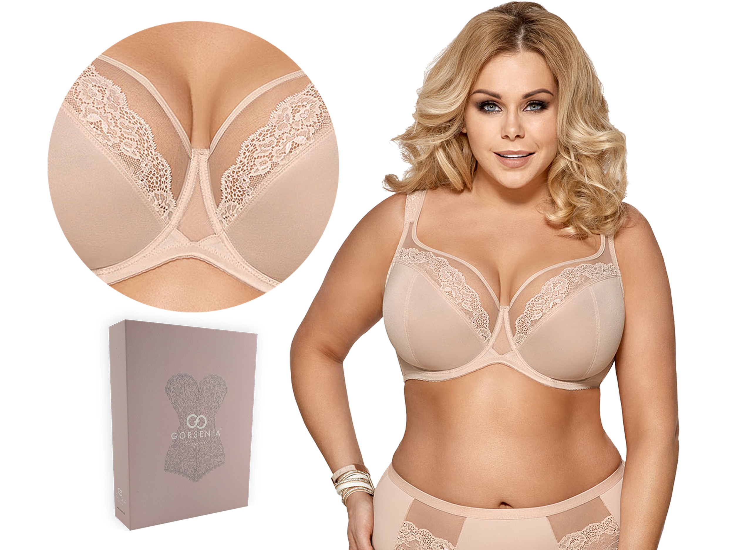 

Biustonosz Gorsenia K441 Luisse, miękki, Beż, 75E
