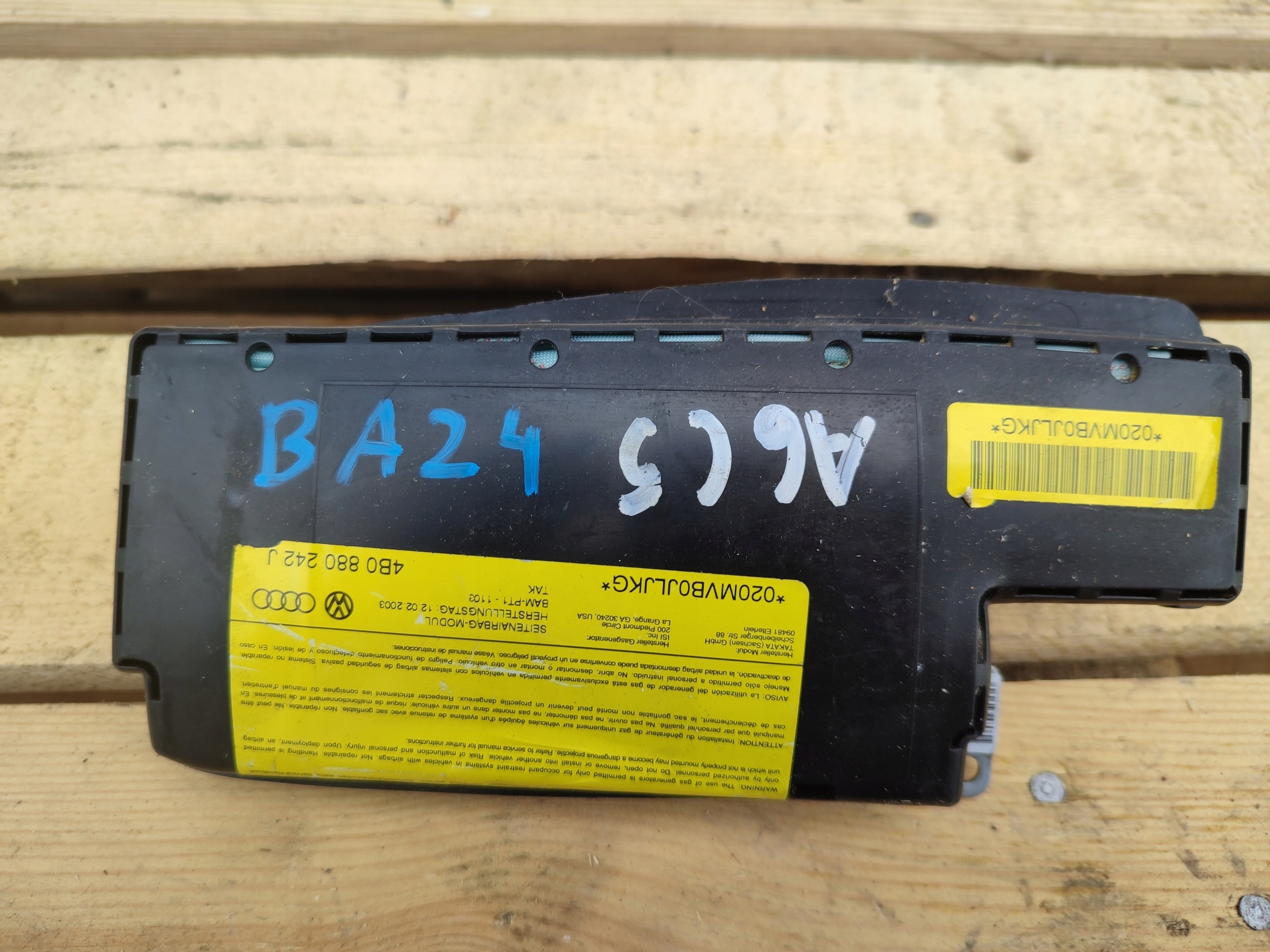 airbag airbag side right AUDI A6 C5 4B0880242J