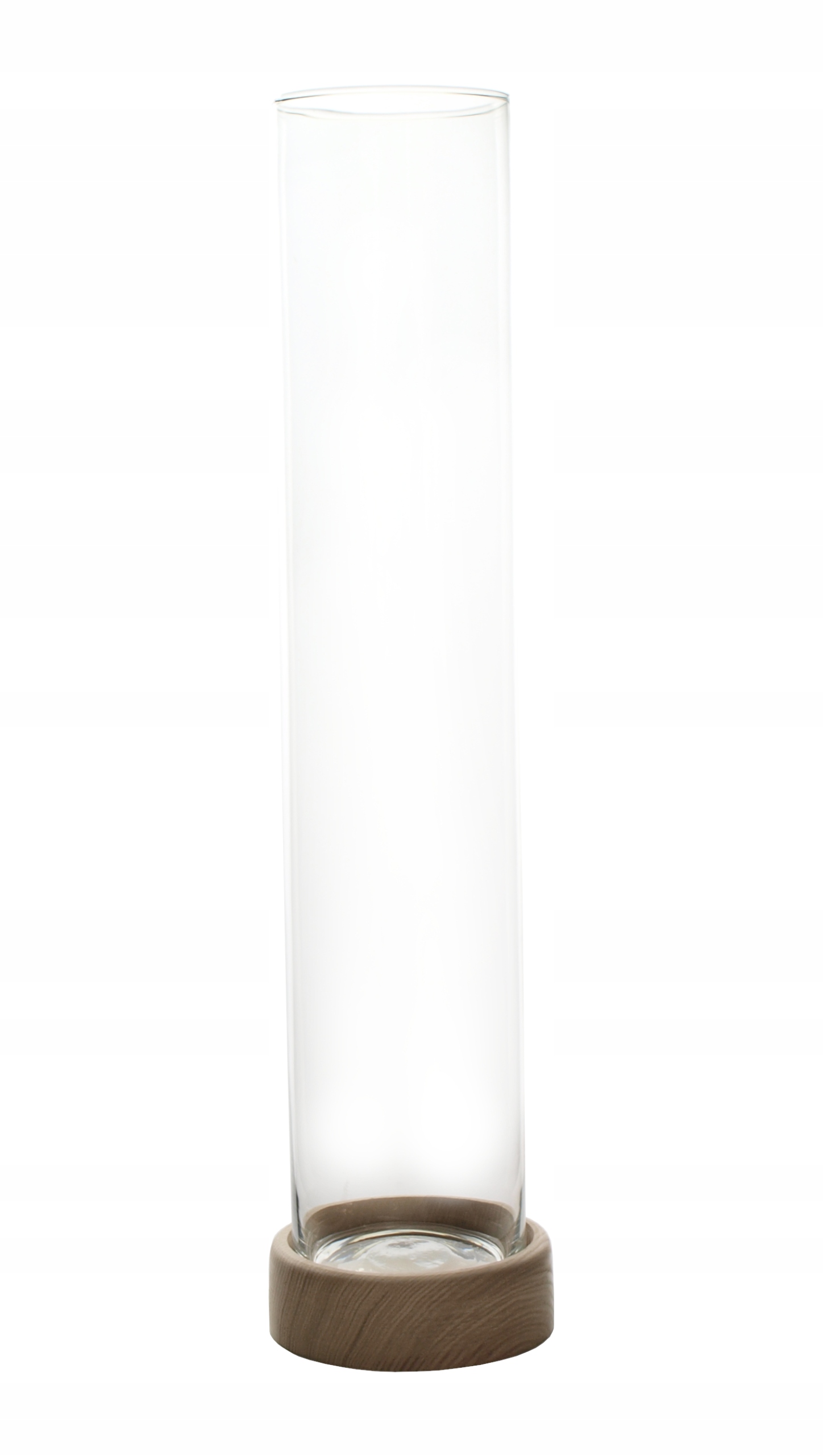 

Wazon szklany Cylinder Tuba h50 d10 z podstawką dr