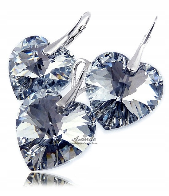 Křišťálový komplet Comet Heart Stříbro Arande