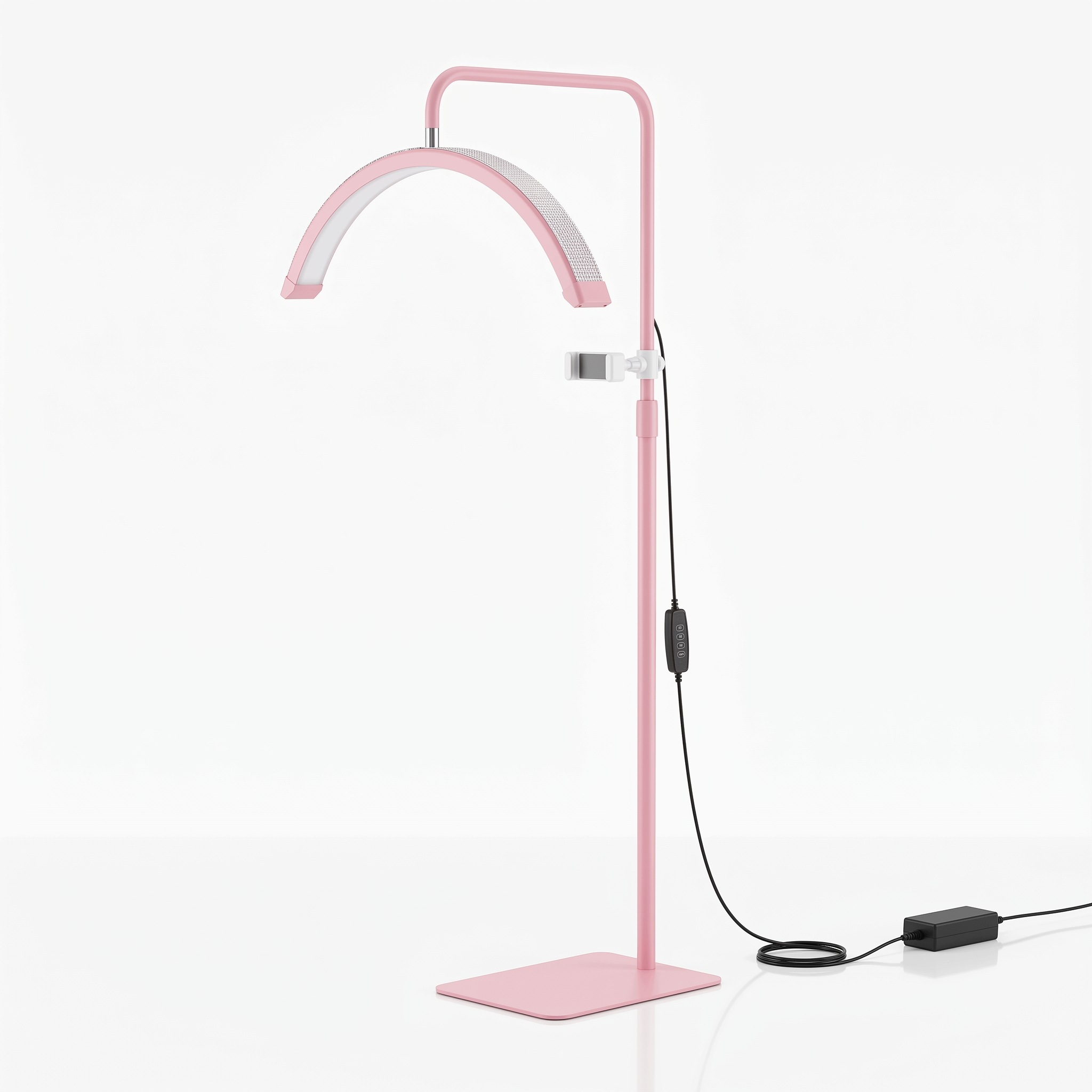 Lampa Kosmetyczna Led Półksiężyc Moon Light Brokat Różowa 36W