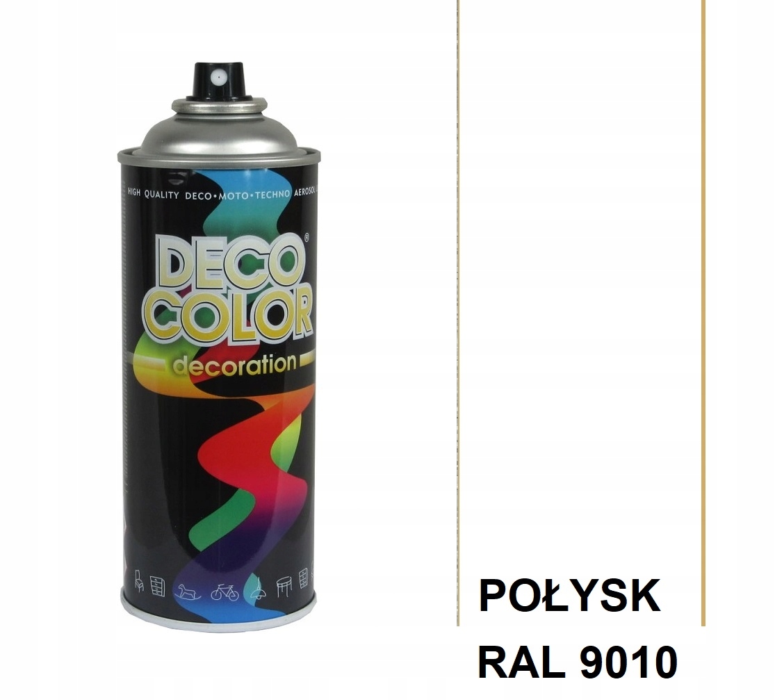 

Lakier farba spray DecoColor 400ml Biały Poł 9010