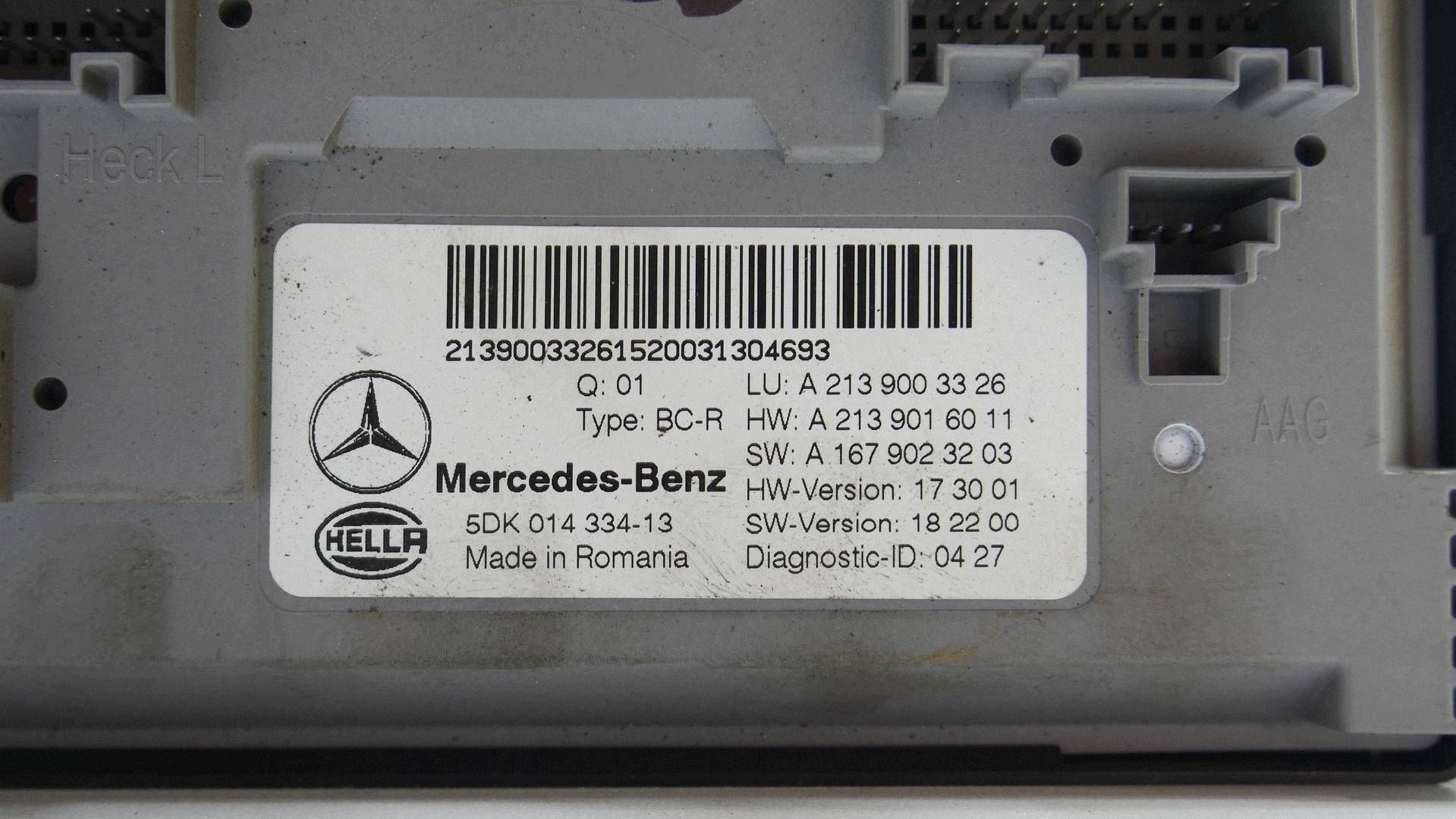 module control unit KOMFORTU A2139003326 MERCEDES W238 AMG