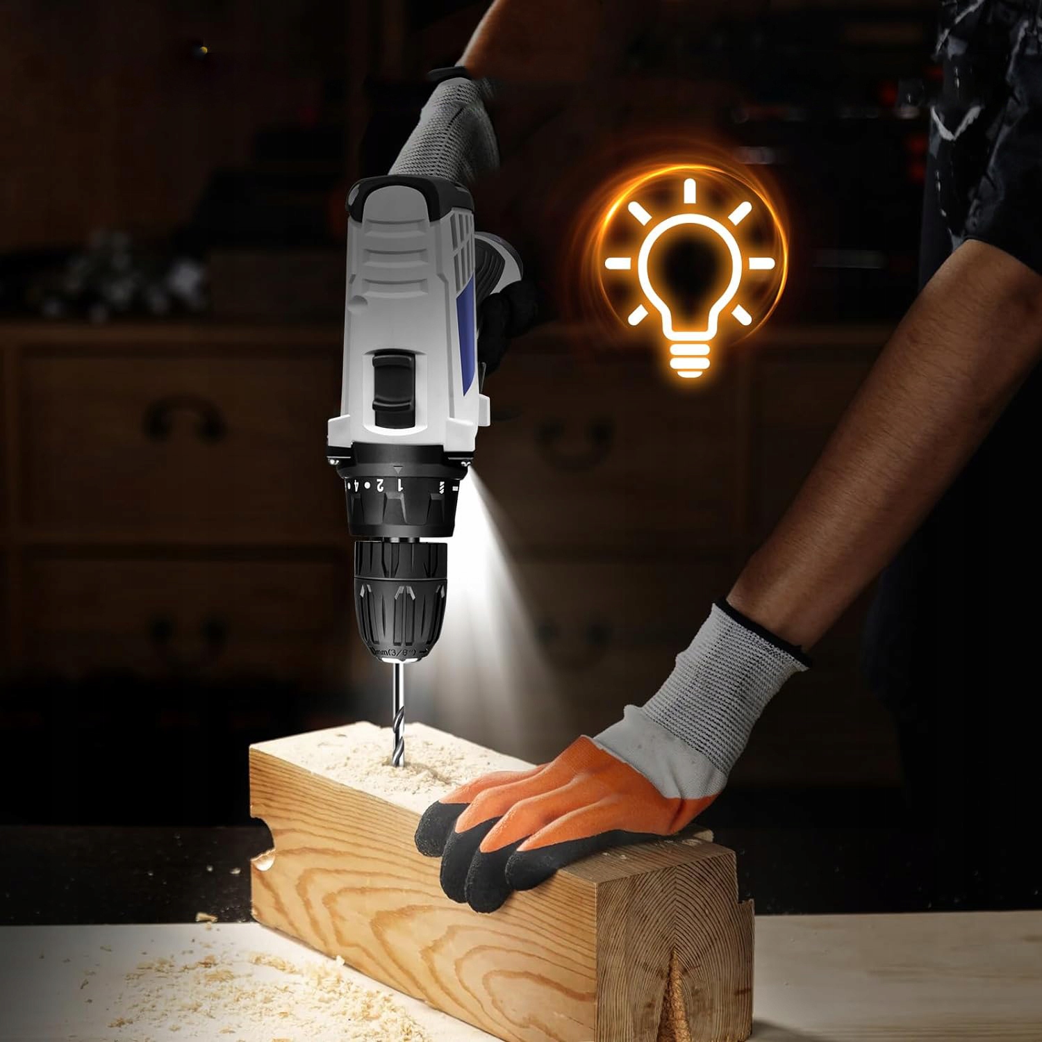 MAŁY WIERTARKO WKRĘTARKA AKUMULATOROWA UDAROWA ZESTAW 16V + TORBA Rodzaj silnika brak informacji