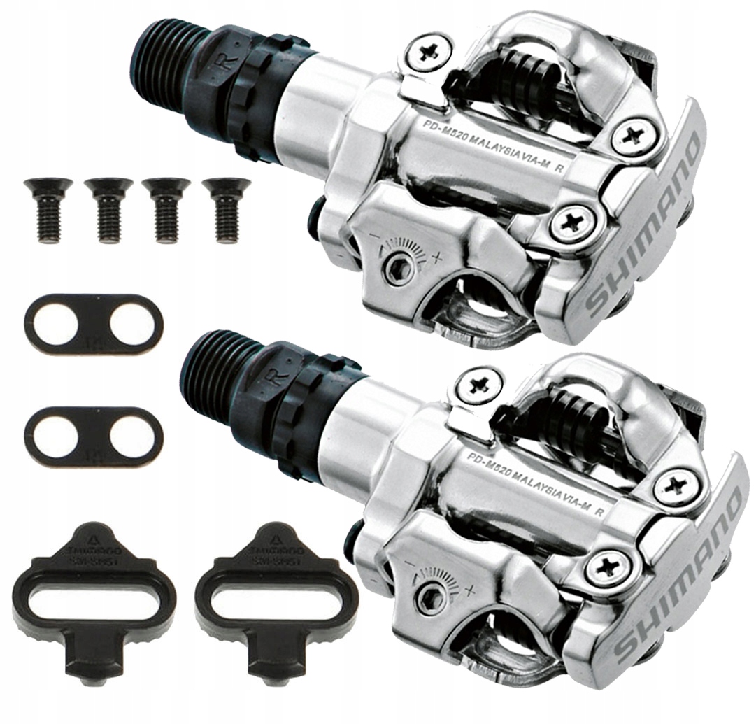 Pedały Spd Shimano PD-M520 srebrne bloki