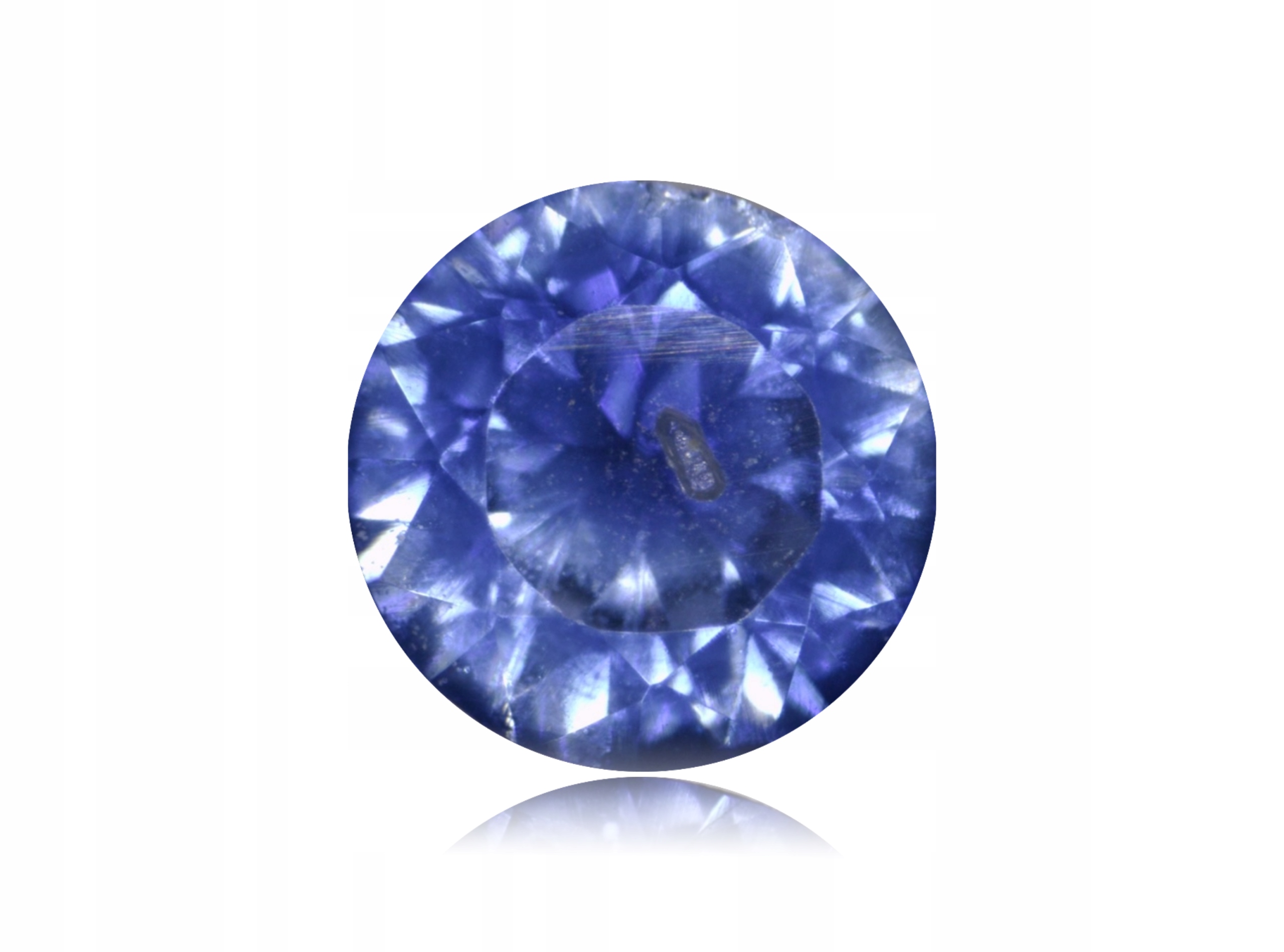 Přírodní safír 0.12 ct Modrý Kulatý certifikát Wbd