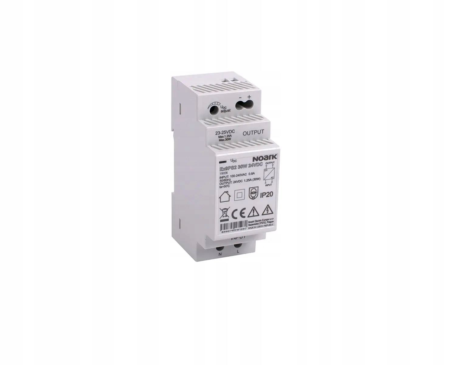 Ex9PS2 Napájací zdroj 24W 12V DC na koľajnicu TH35 116125 Noark