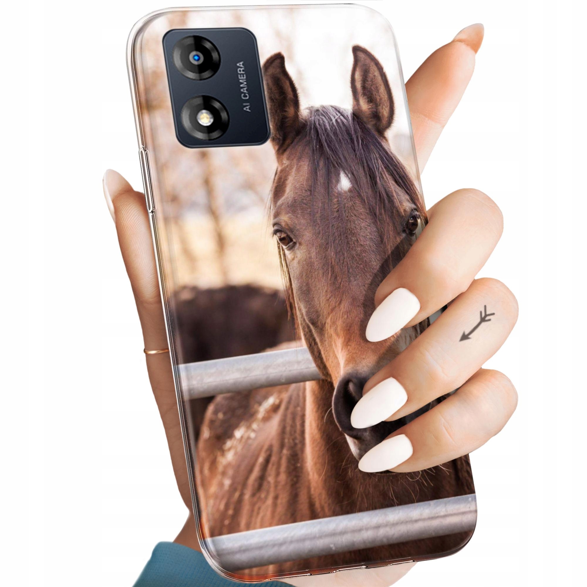 Etui Do Motorola Moto E13 Konie Kuce Pegazy Obudowa Pokrowiec Case