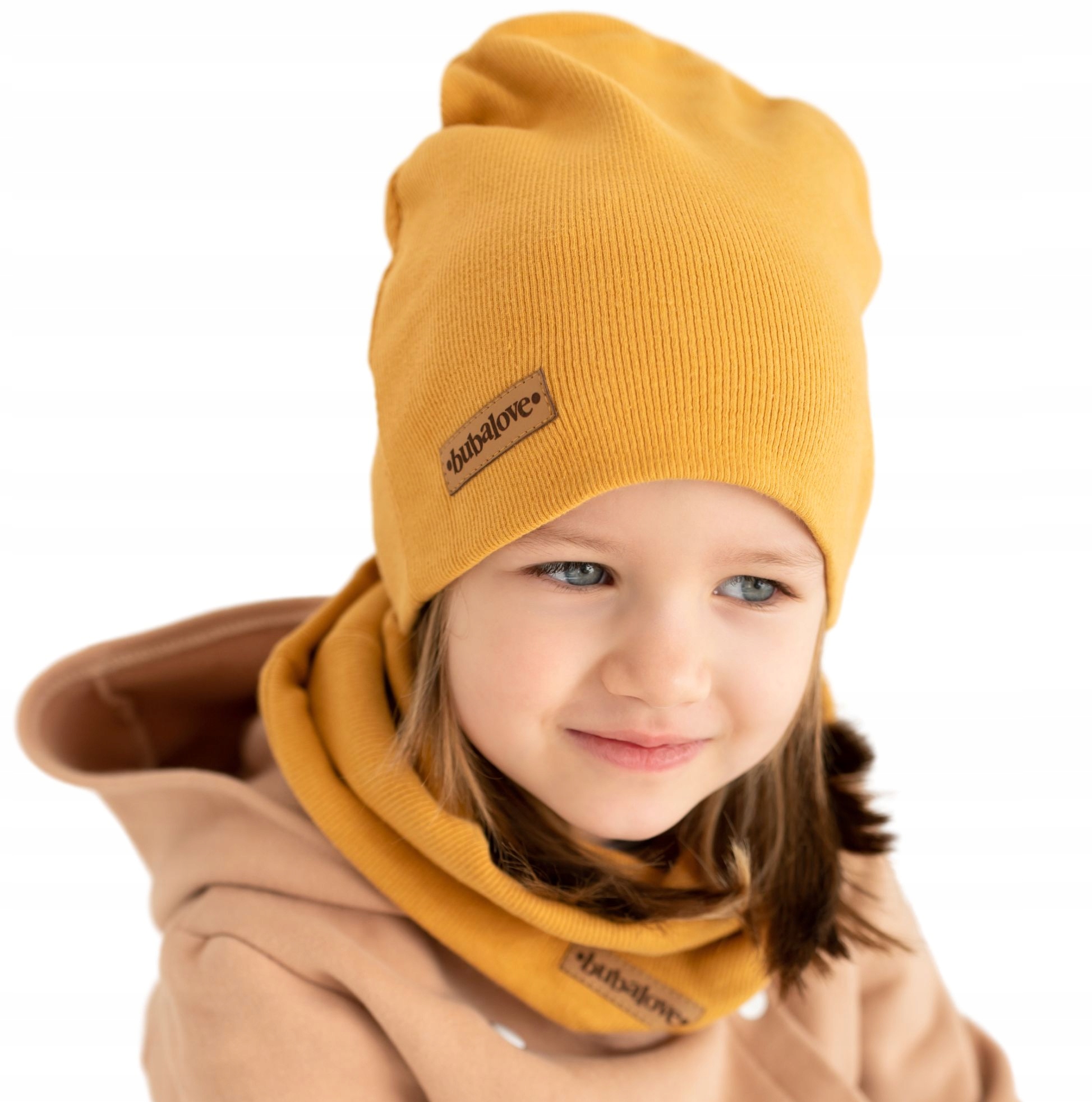 

Komplet czapka i komin chłopięcy karmel 50-56