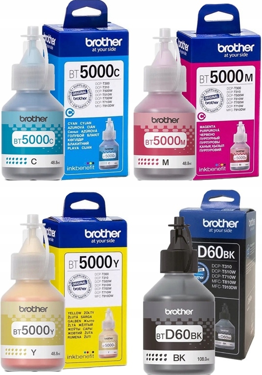 4x Tusz Brother BTD60 BT5000 DCP-T220 T420 T520