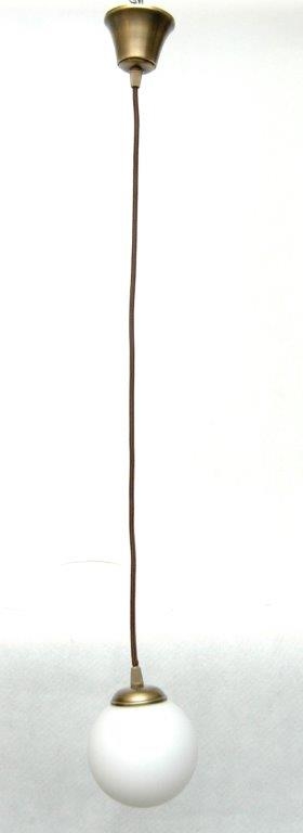 Závěsná lampa mosazná koule 12 cm, mosazný lustr