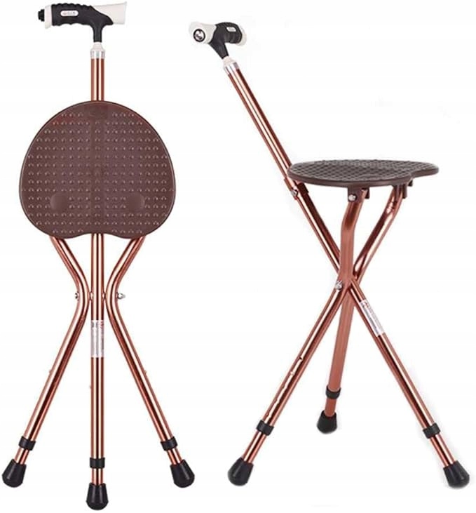 Krzesło z laską,laska trójnożna z siedziskiem,regulowana laska dla seniorów