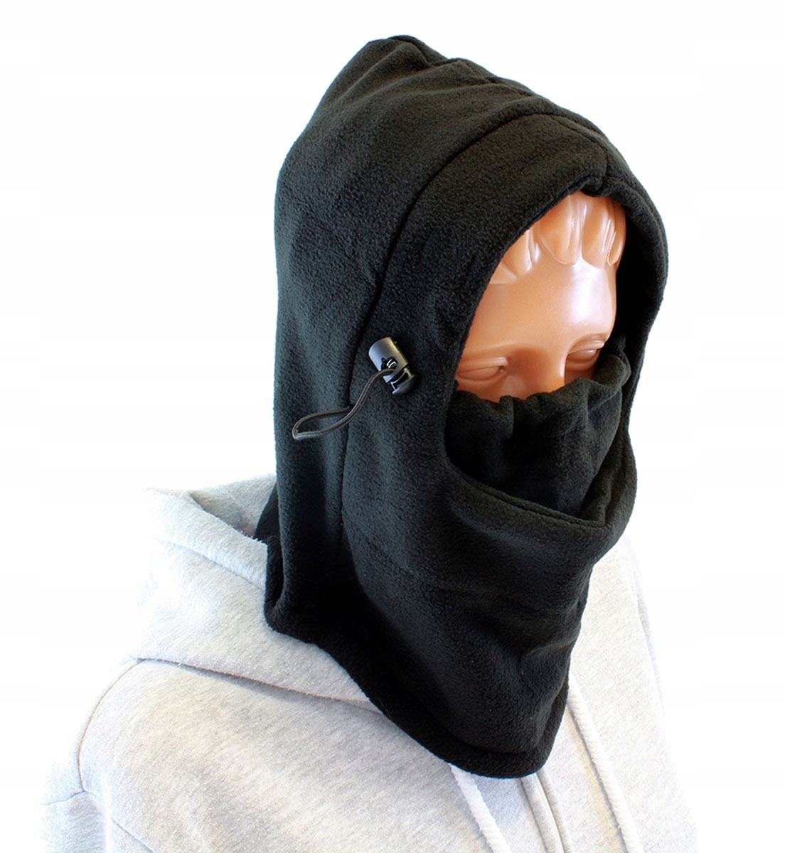 CIEPŁA KOMINIARKA MASKA POLAROWA OCHRONNA NOS USTA KAPTUR CZAPKA ŚCIĄGACZ