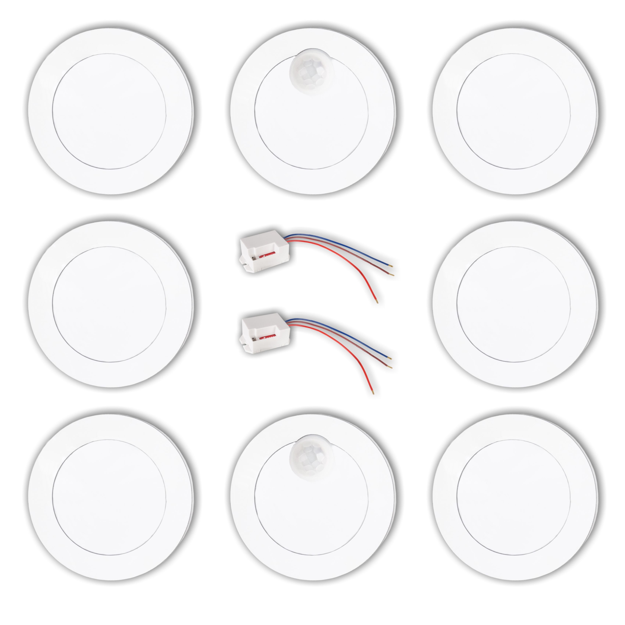 

Zestaw 6x Oprawa Schodowa Okrągła Biała 2x Czujnik