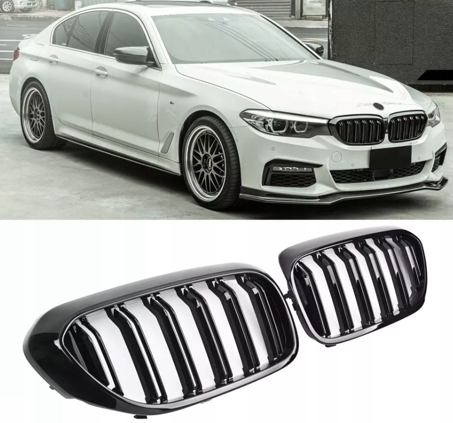 Bmw G30 G31 2017-2020 Předlift Ledvinový maska chladiče atrapa Černý lesk ala M5