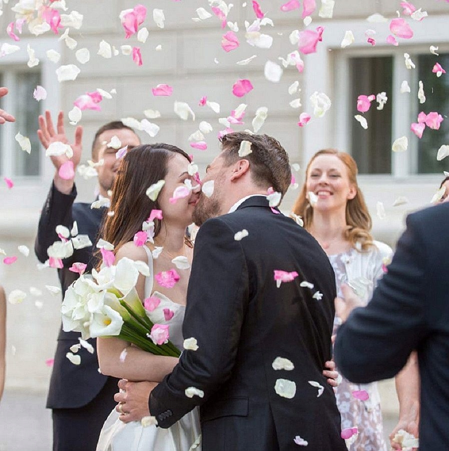 WYSTRZAŁOWE KONFETTI PŁATKI RÓŻ na ŚLUB 80cm x4 Płeć uniseks