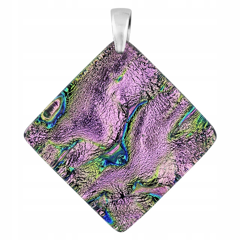 Dámský růžový přívěsek Harf sklo murano