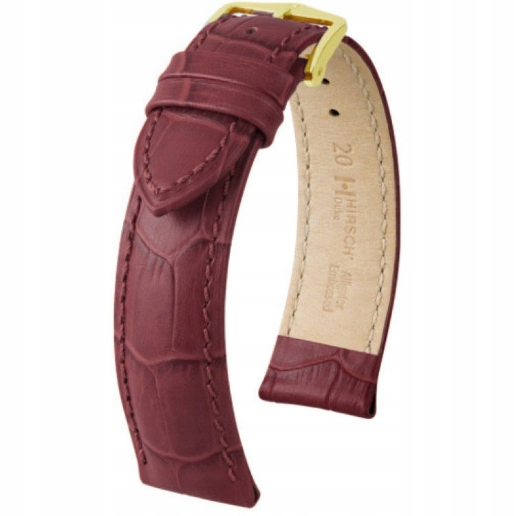 Bordový kožený opasek 18 mm Hirsch Duke