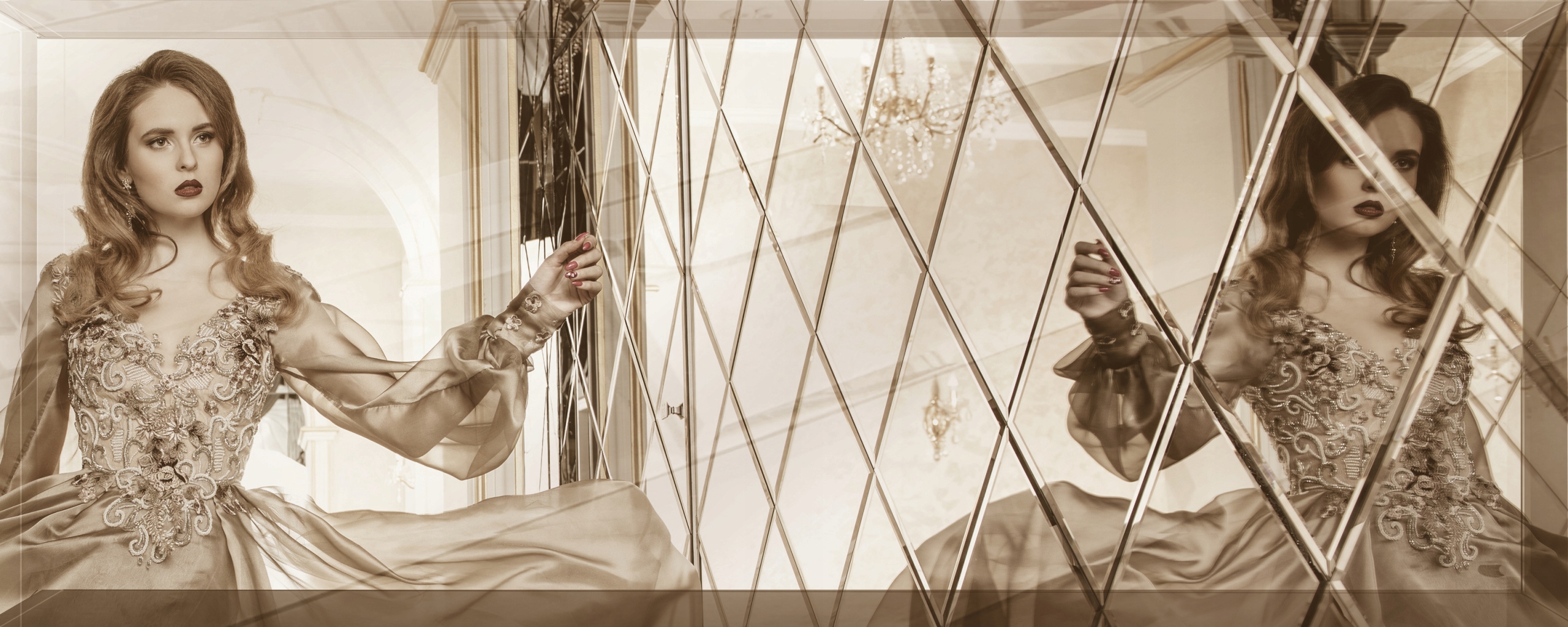 PŁYTKI LUSTRZANE BRĄZOWE KAFELKI FAZA 12mm 20x50