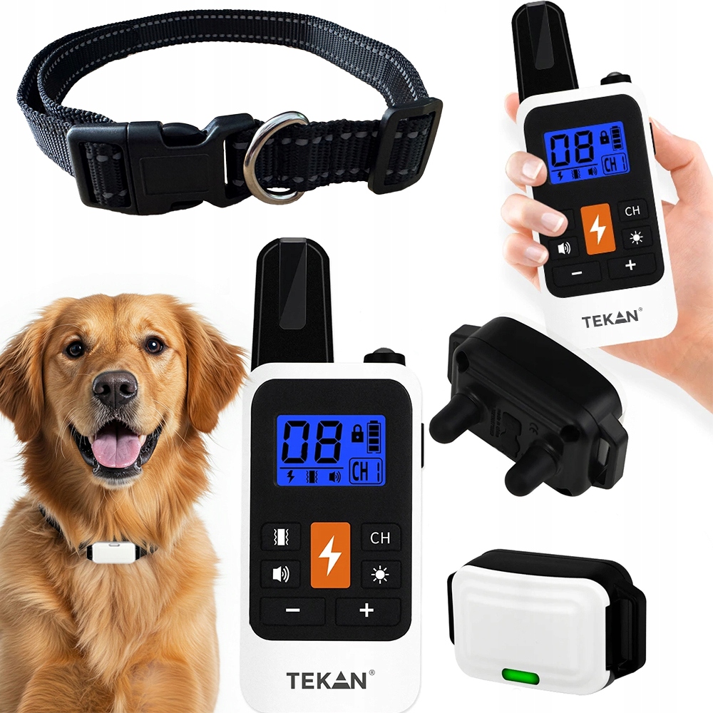 Elektrický Výcvikový Obojek Pro Psa Pro Výcvik, Velký Dosah, Dálkové Ovládání