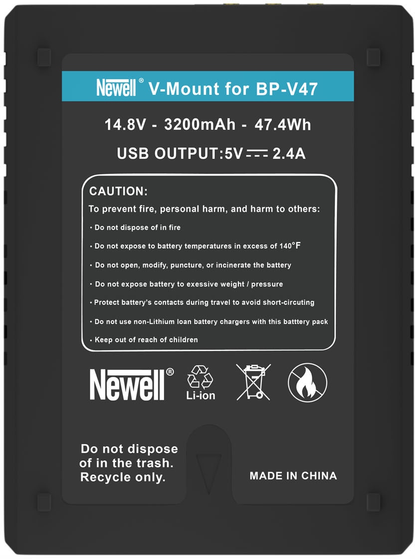 Аккумулятор NEWELL BP-V47 SLIM V-MOUNT 3200mAh тип оригинал