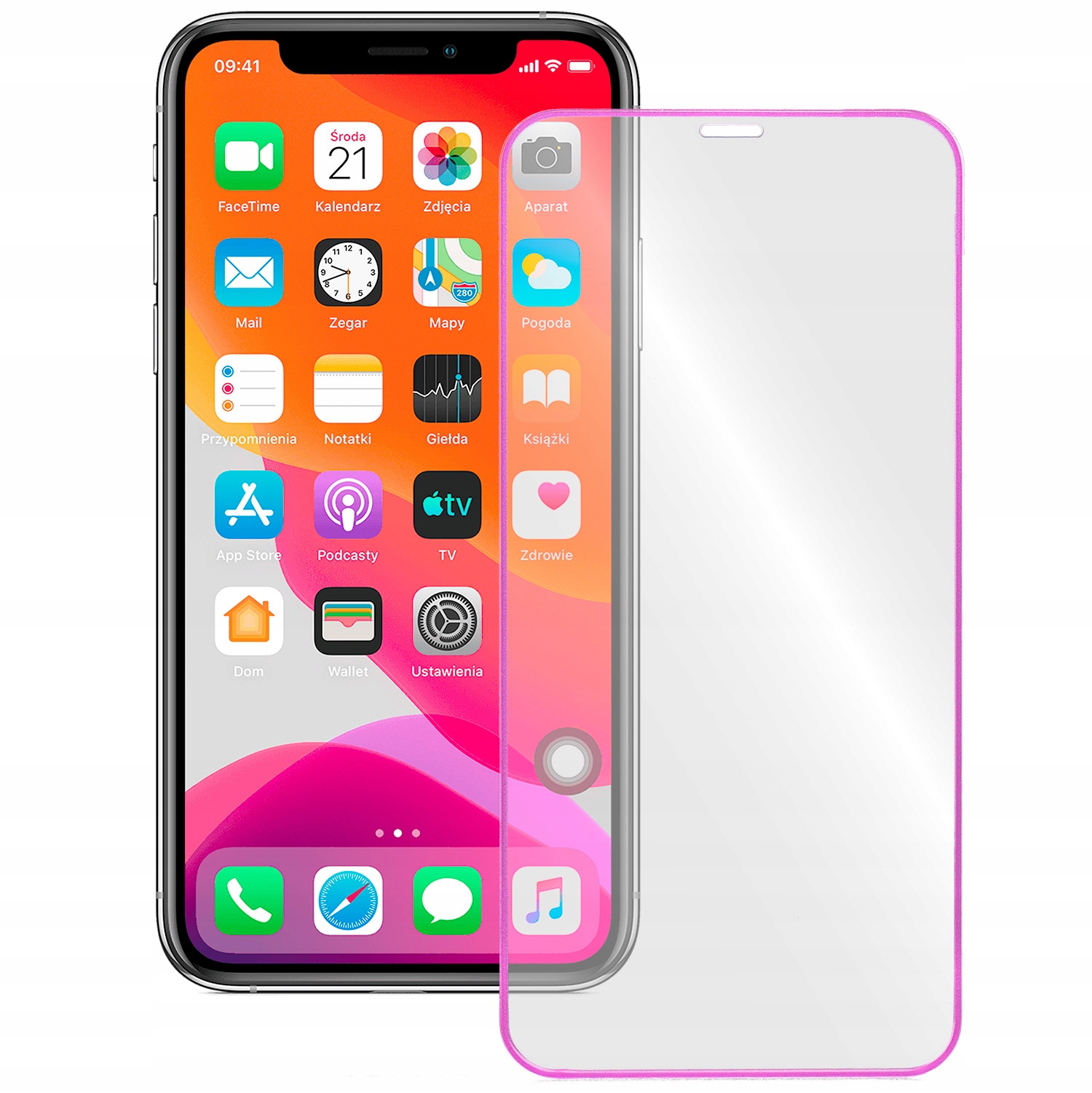 

Świecące Szkło 9H Z Ramką Do Iphone 11 Xr szybka