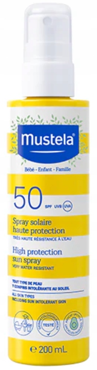 Mustela Spray przeciwsłoneczny SPF50 do opalania 200 ml