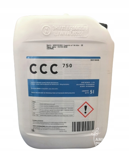 

CCC 750 5L regulator wzrostu skraca źdźbło Taminco