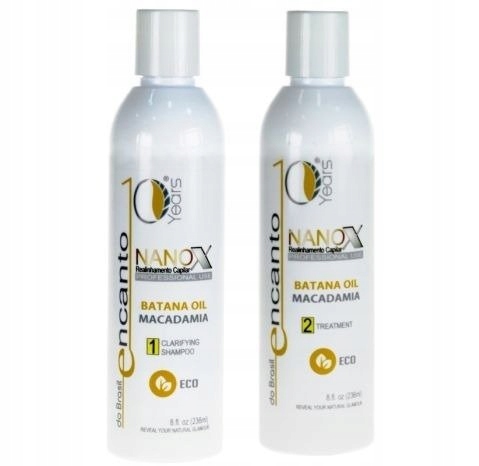Encanto do Brasil Nanox Keratyna zestaw do prostowania 2 x 236 ml
