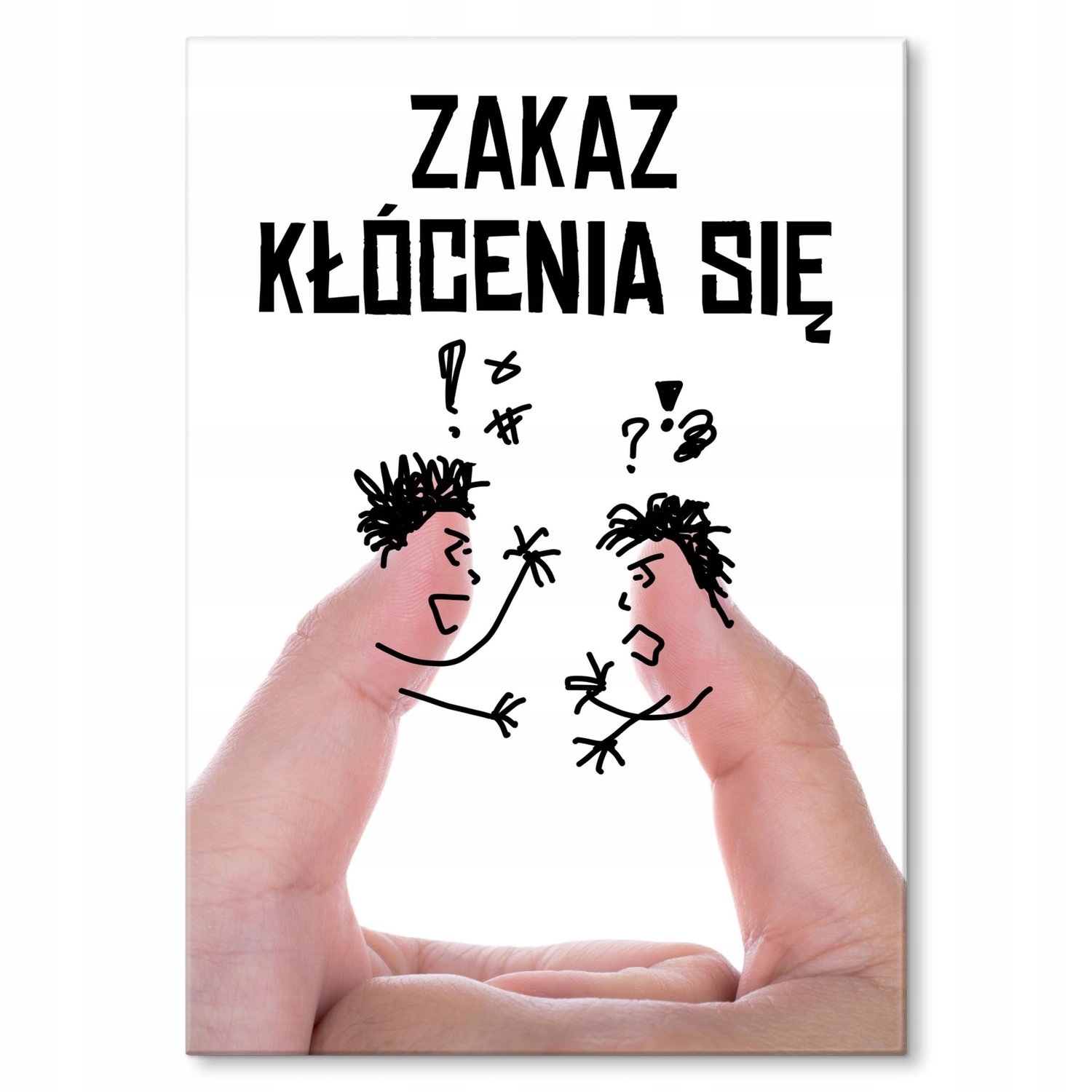 Kovový plakát Zákaz hádání Štítek Plech 30 x 42 cm Dárek
