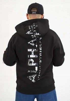 Mikina Alpha Industries S Kapucí s potiskem vzadu Camo 178318CP