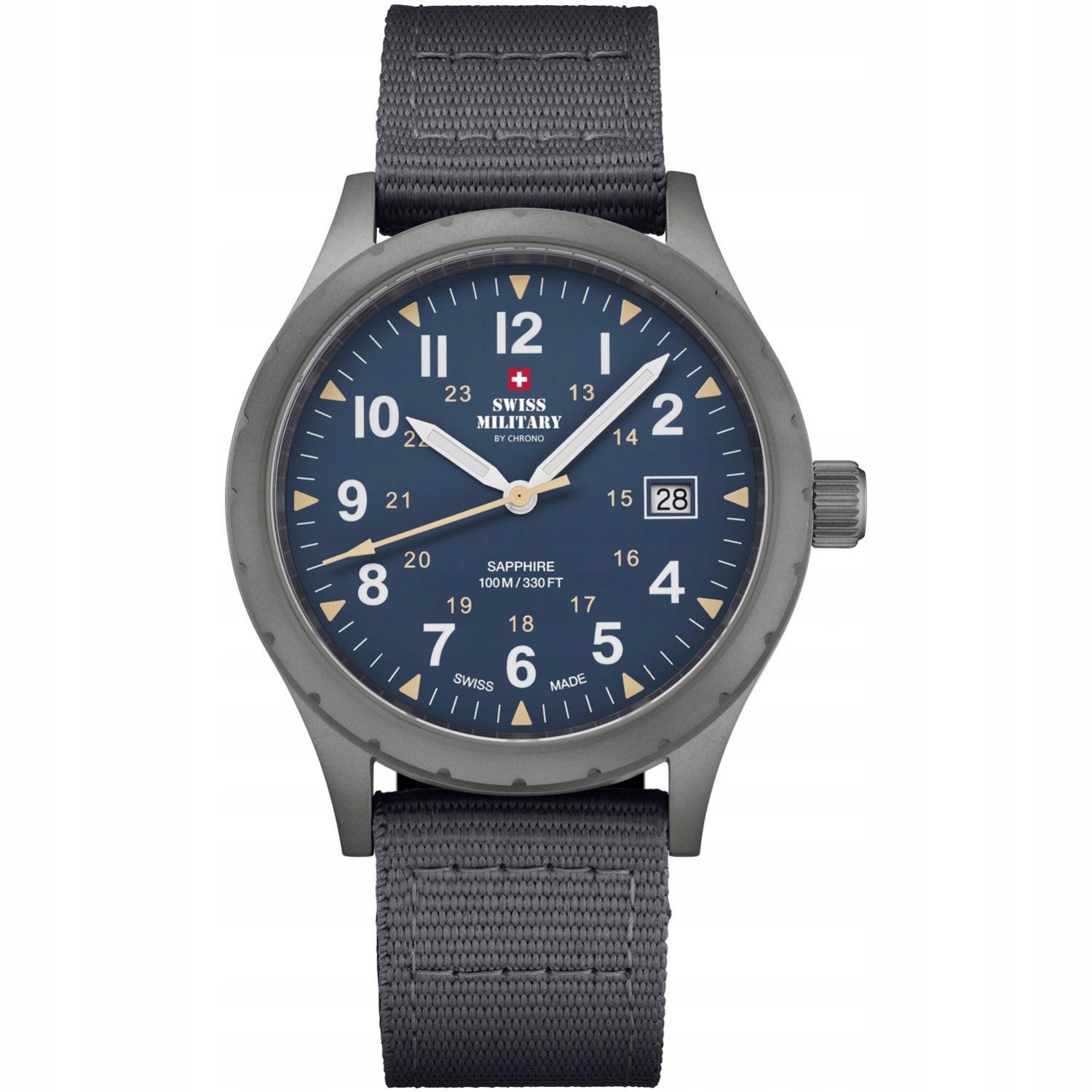 Pánské Hodinky Swiss Military by Chrono SM34108.05 šedý pásek